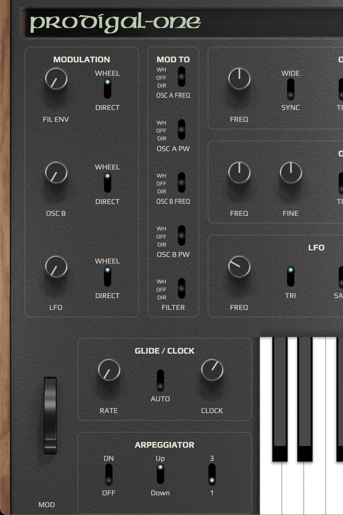 Prodigal-One control detail